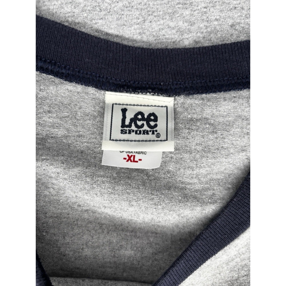 Lee Mens Gray Navy XL Raglan Long Sleeve Shirt MLB New York Yankees - Picture 3 of 7